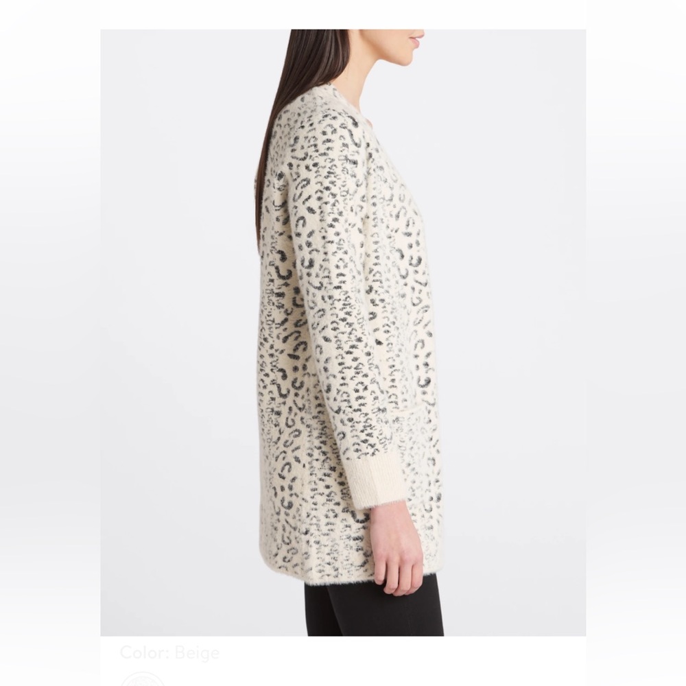 Leopard Print Open Cardigan - Picture 2 of 5